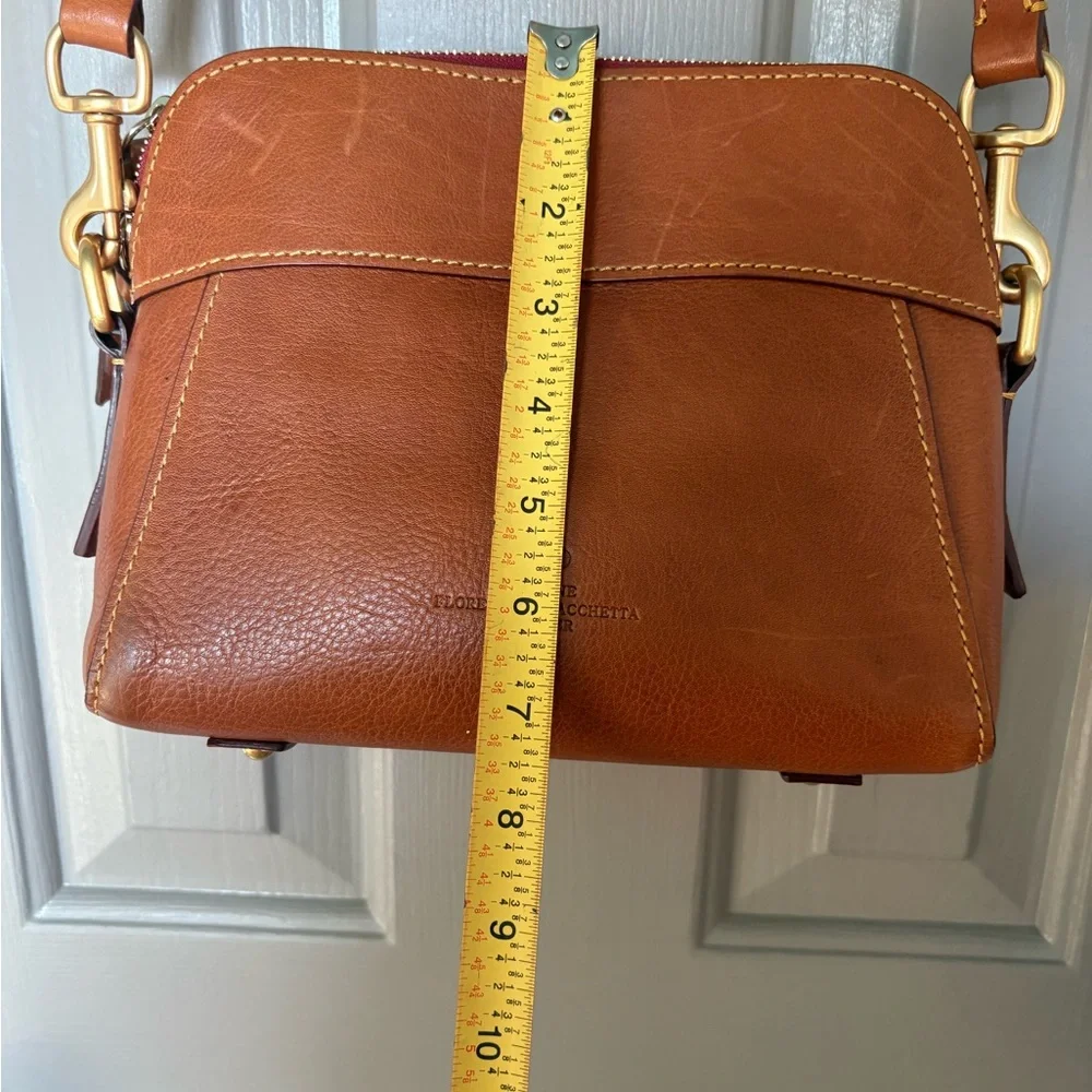 Dooney & Bourke Florentine Cameron Crossbody Bag Brown Leather - Picture 10 of 11